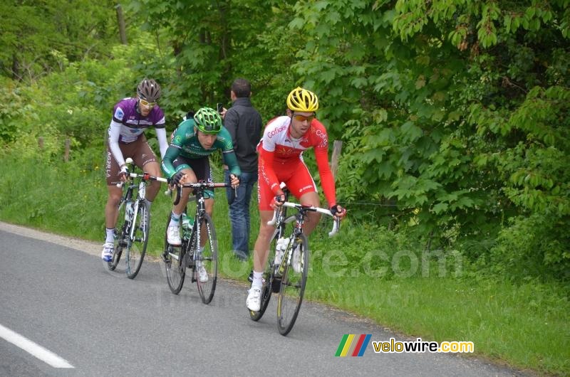 Nicolas Edet (Cofidis), David Veilleux (Europcar) & Adrien Legros (Chambry Cyclisme Formation)