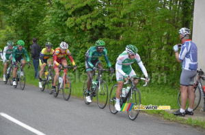 Julien El Fares (Sojasun) leading the peloton (346x)