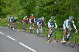 The green, red and yellow jerseys on the Côte d'Eyzin-Pinet (347x)