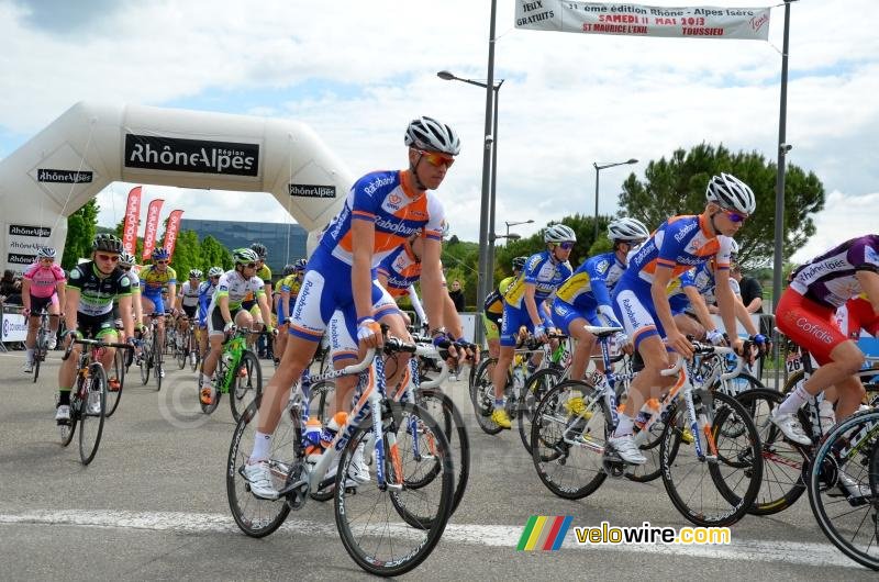 Niels Wubben (Rabobank Development Team) au départ