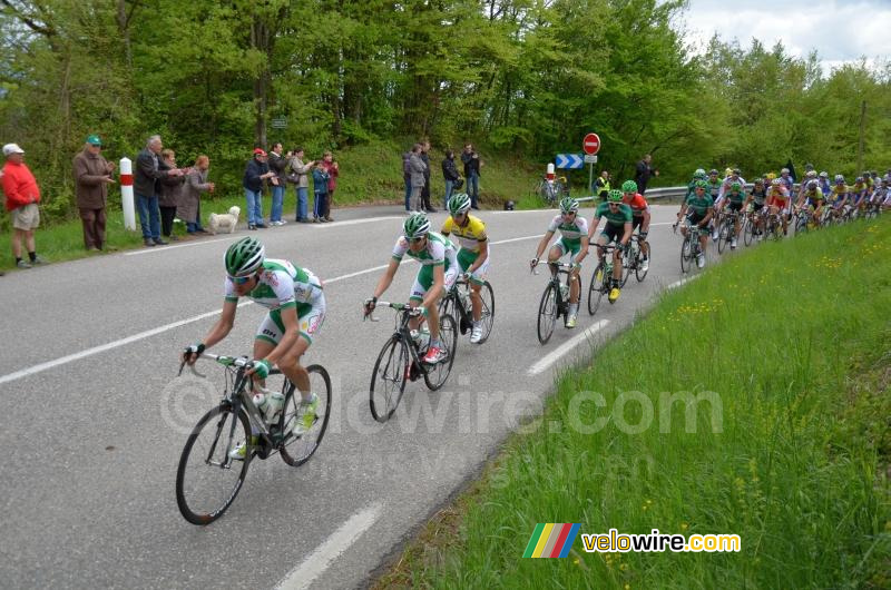 Le peloton sur le Col de la Croix de Toutes Aures