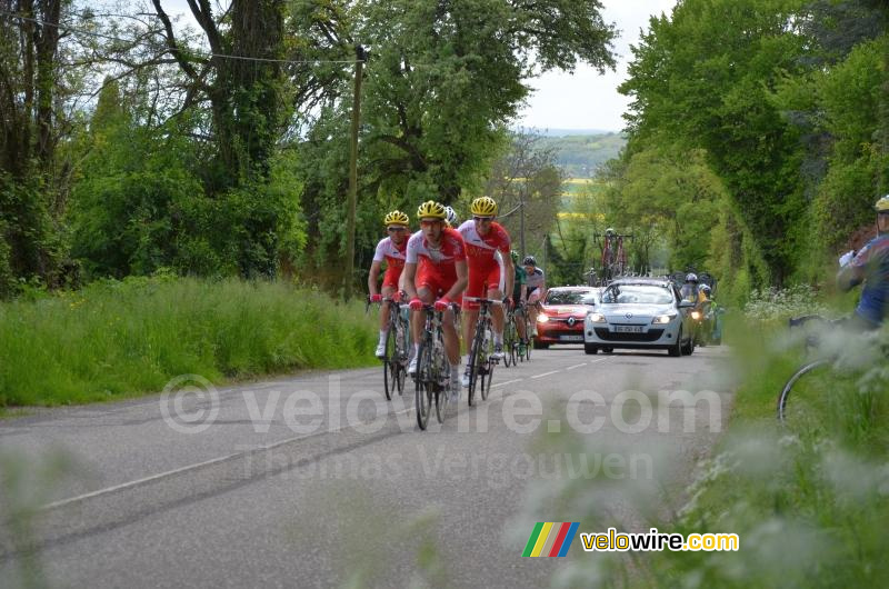 Nicolas Edet, Florent Barle & Nico Sijmens op de Cte d'Arzay