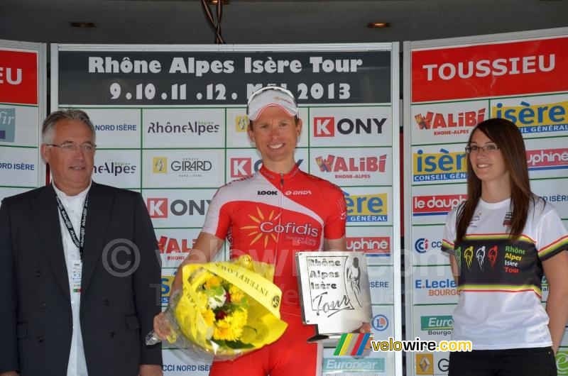 Nico Sijmens (Cofidis) on the podium