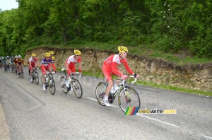 The Cofidis team leading the peloton (289x)
