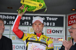 Nico Sijmens (Cofidis) in yellow, winner Rhône Alpes Isère Tour 2013 (312x)