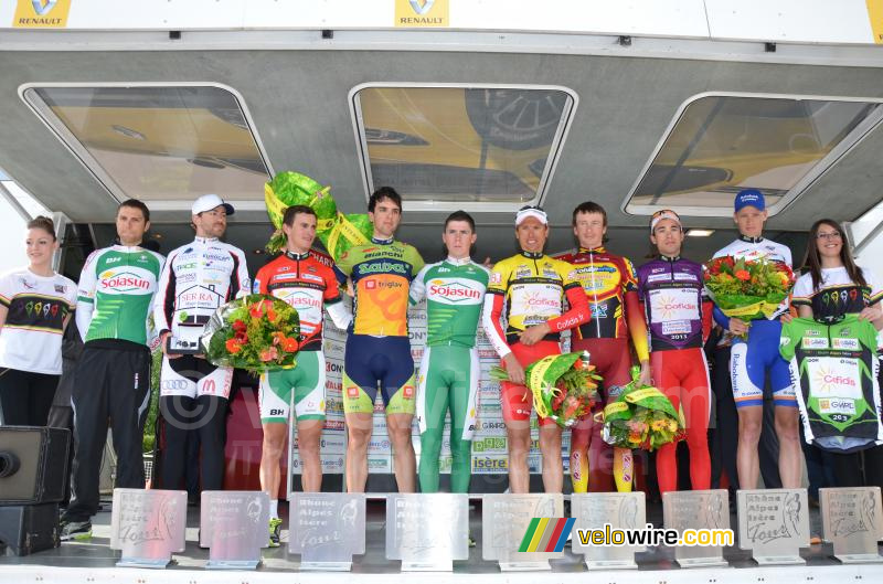 Het volledige podium van de Rhône Alpes Isère Tour 2013