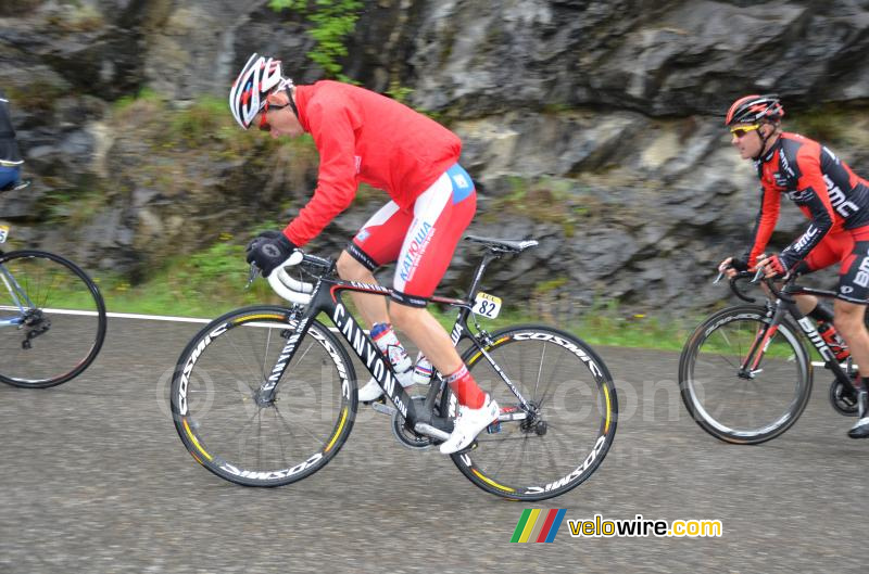 Sergey Chernetskiy (Katusha) op de Cte de la Brole