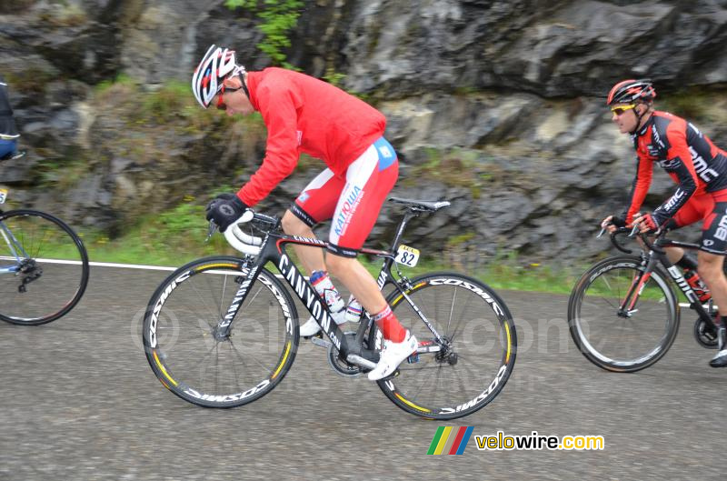 Sergey Chernetskiy (Katusha) op de Côte de la Bréole