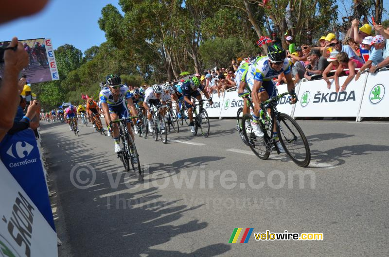 Simon Gerrans (Orica-GreenEDGE) op weg naar de overwinning