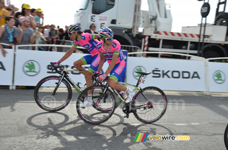 Davide Cimolai & Damiano Cunego (Lampre-Merida)