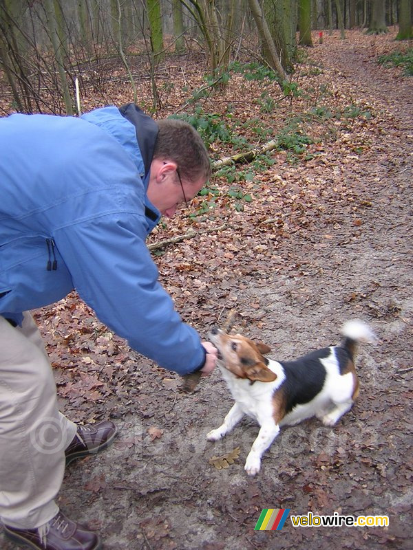 In het bos: Florent & Skibby