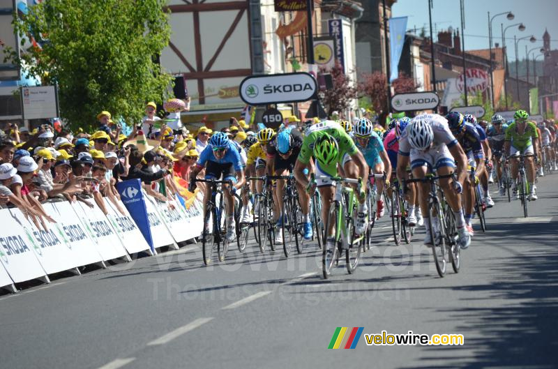 Peter Sagan in de duelsprint met John Degenkolb