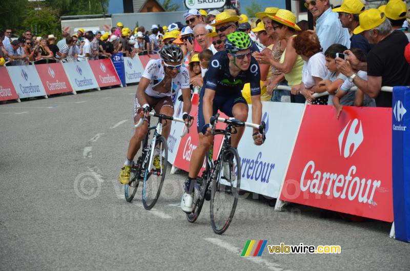 Rui Costa (Movistar) & Jean-Christophe Péraud (AG2R)