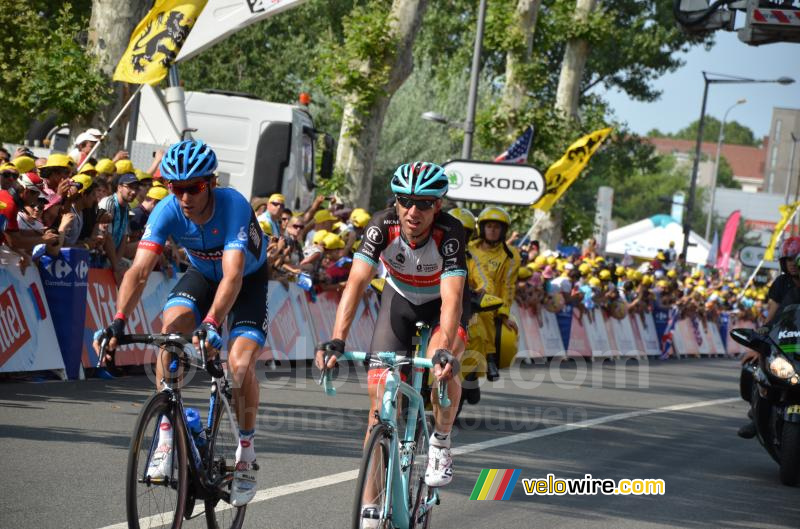 David Millar (Garmin-Sharp) & Jens Voigt (RSLT)