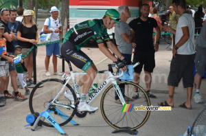 Pierre Rolland (Europcar) à l'échauffement (657x)