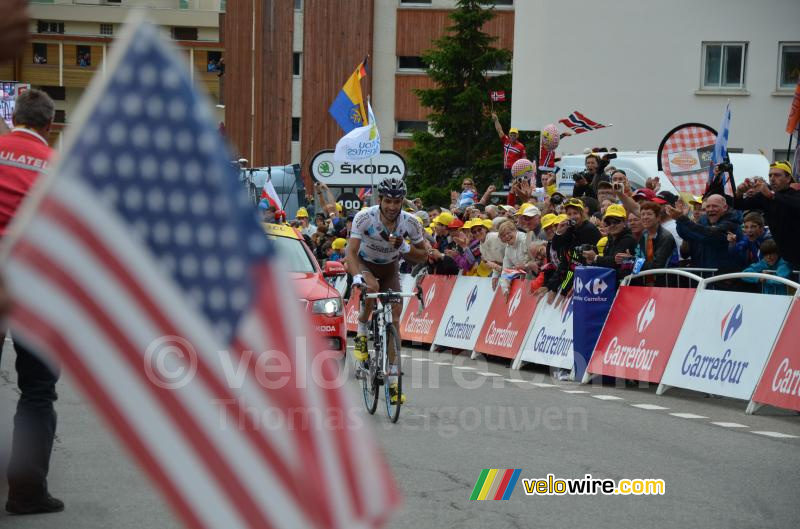 Christophe Riblon (AG2R La Mondiale) op weg naar de overwinning