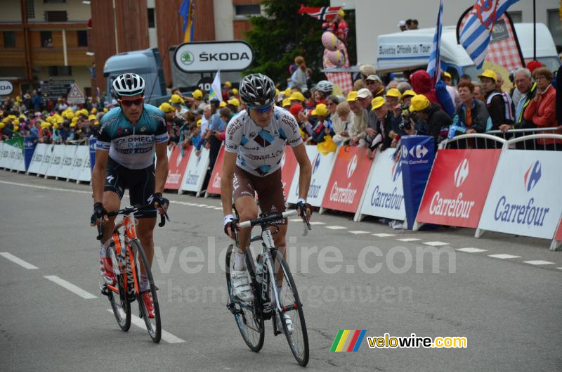 Hubert Dupont (AG2R) & Sylvain Chavanel (Omega Pharma-QuickStep)