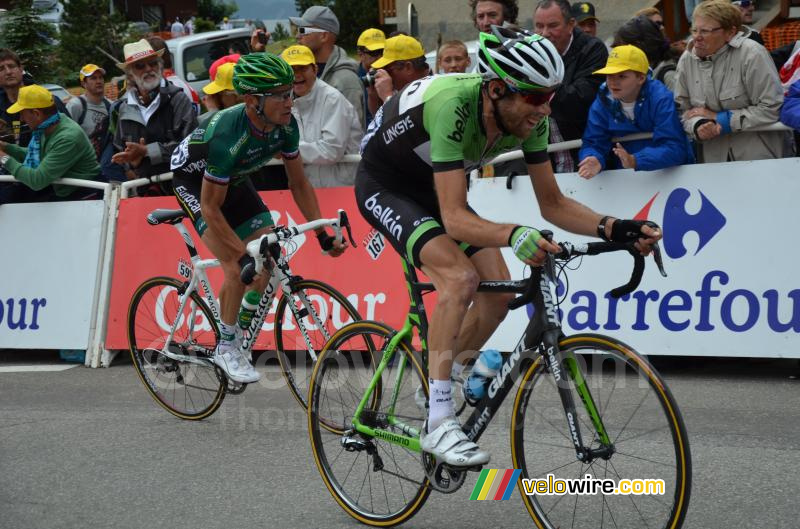 Laurens Ten Dam (Belkin) & Thomas Voeckler (Europcar)