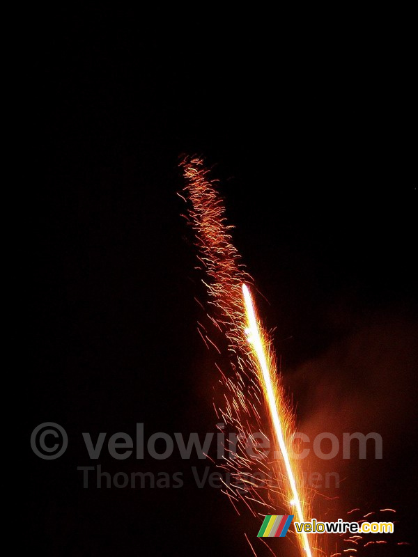 Een van de foto's van het vuurwerk