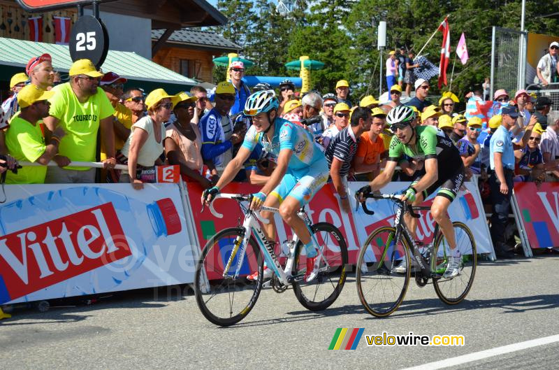 Jakob Fuglsang (Astana) & Bauke Mollema (Belkin)