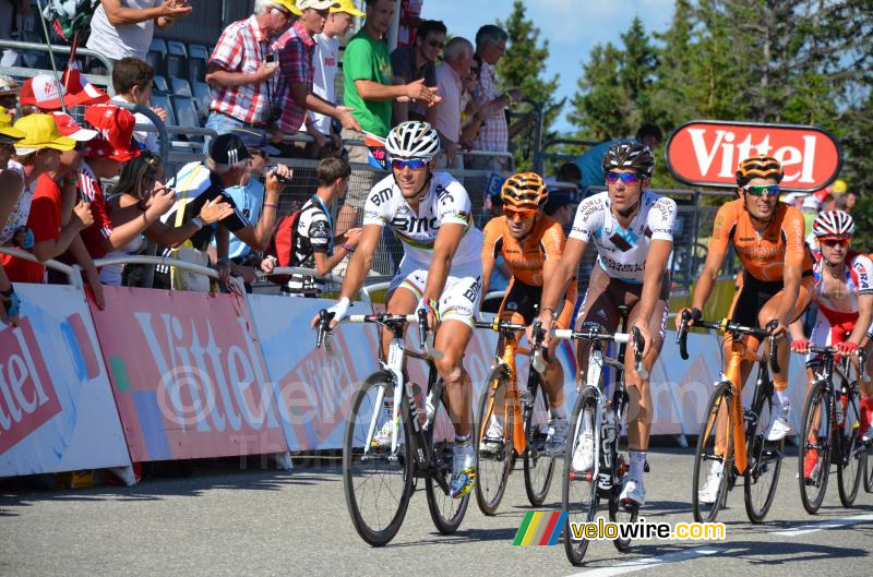 Philippe Gilbert (BMC), Sébastien Minard (AG2R), Ruben Perez & Mikel Astarloza (Euskaltel)