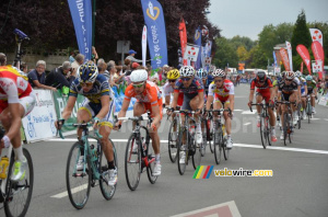 The peloton crosses the line in Isbergues (3) (322x)