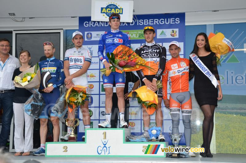 Het volledige podium van de Grand Prix d'Isbergues