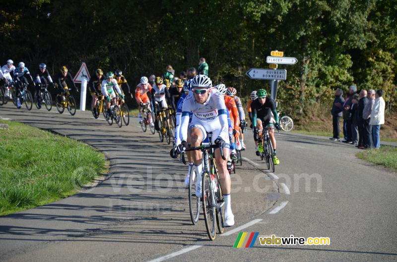 Tom Stamsnijder (Argos-Shimano) en tête du peloton