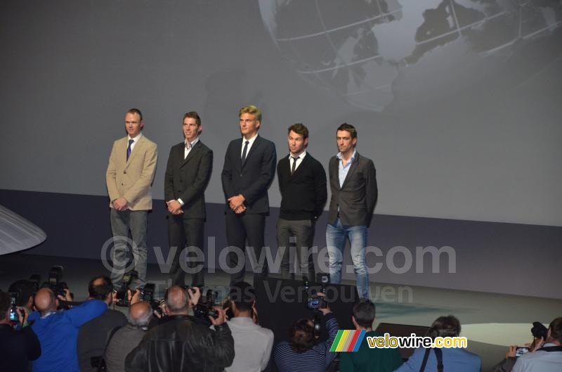 Chris Froome, Rui Costa, Marcel Kittel, Mark Cavendish & Christophe Riblon