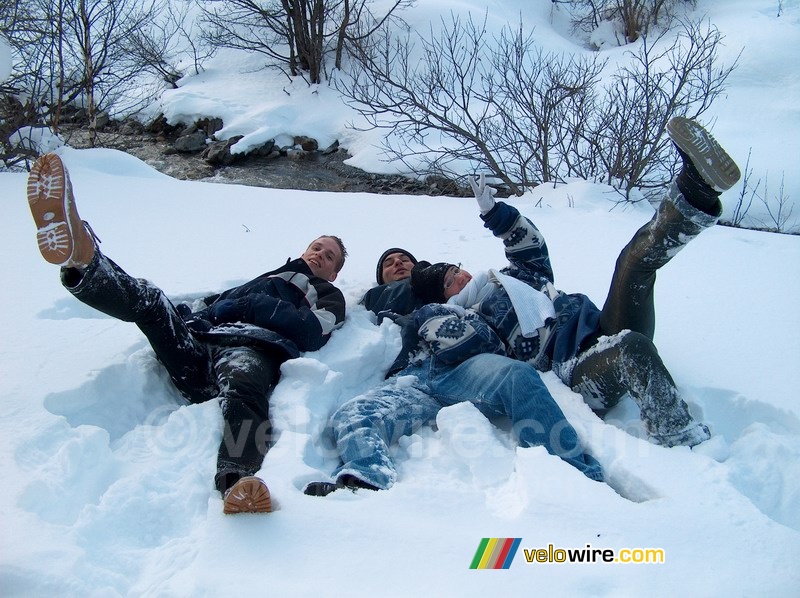 Thomas, Cédric & Isabelle in de sneeuw