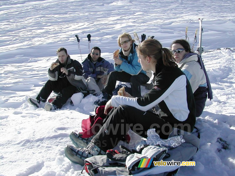 Middageten: Olivier, Bernard, Aude, Anne-Ccile & Ellen