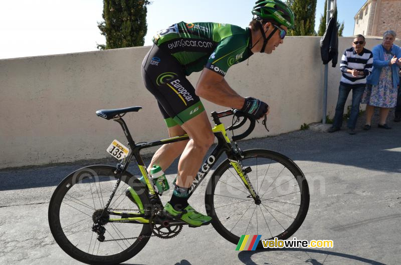 Jimmy Engoulvent (Europcar) in the first climb towards the finish