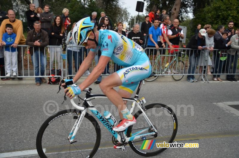 Lieuwe Westra (Astana) at the 2nd crossing of the line