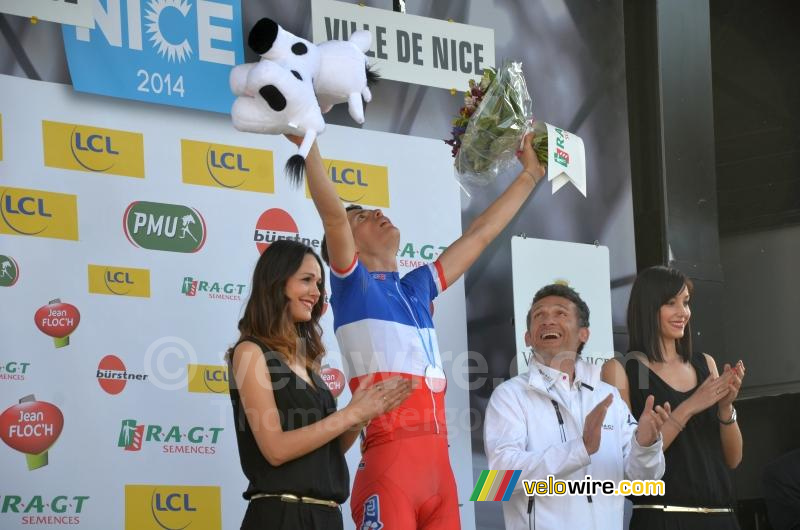 Arthur Vichot (FDJ.fr) celebrates his victory