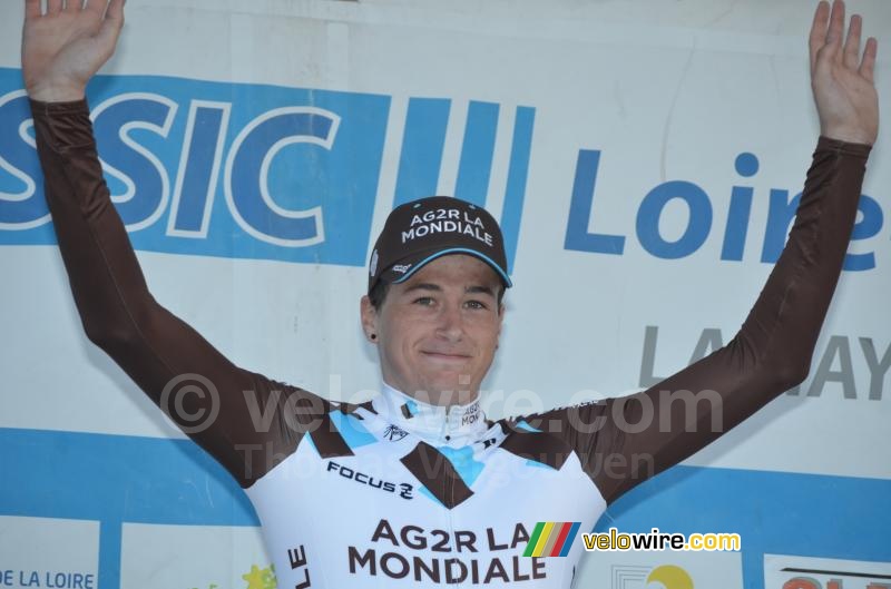 Alexis Gougeard (AG2R La Mondiale), winnaar op het podium