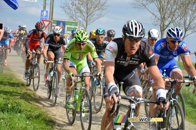 Peter Sagan (Cannondale), cobble stones section 10