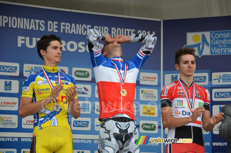 Yann Guyot (Armée de Terre) viert zijn overwinning (2)