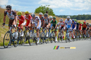 The peloton chasing the breakaway (305x)