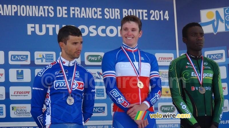 Arnaud Demare (FDJ.fr) content avec son maillot bleu-blanc-rouge