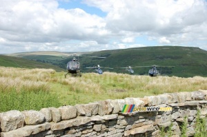 The VIP helicopters of the Tour (386x)