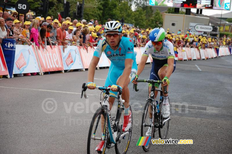 Andriy Grivko (Astana) & Jens Keukeleire (Orica)