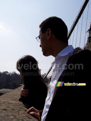 Marie & Khalid on Suspension Bridge (303x)