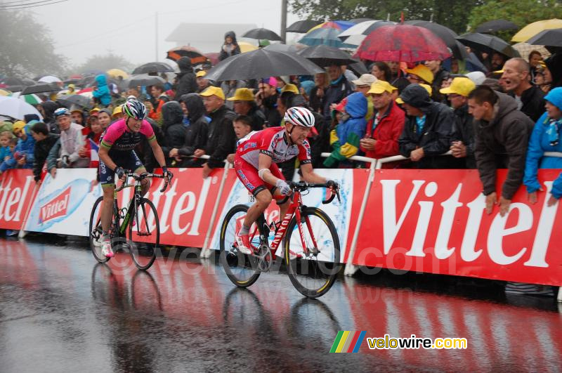 Yury Trofimov (Katusha) & Chris Horner (Lampre)