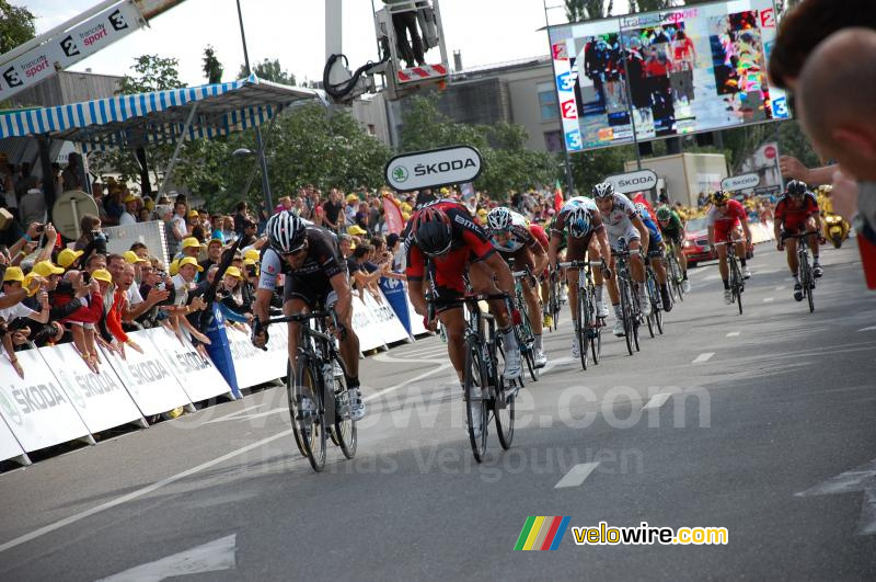 Le sprint pour la 2eme place : Fabian Cancellara