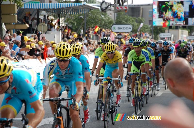 Gele trui: Vincenzo Nibali (Astana)