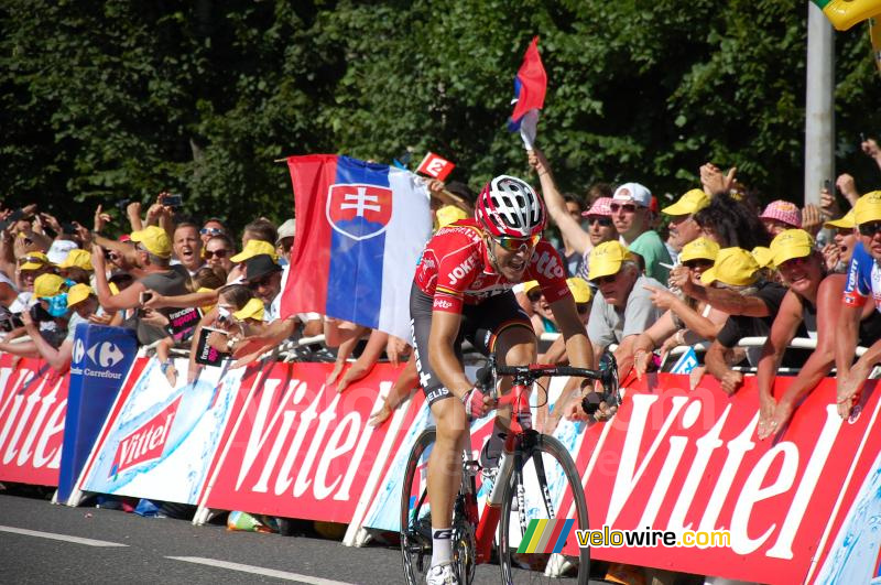 Tony Gallopin (Lotto-Belisol), vainqueur de l'étape