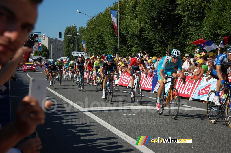 Geraint Thomas (Sky) & Frank Schleck (Trek)