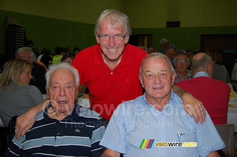 La photo souvenir de Daniel Mangeas avec Albert Bouvet et Jean-Marie Leblanc