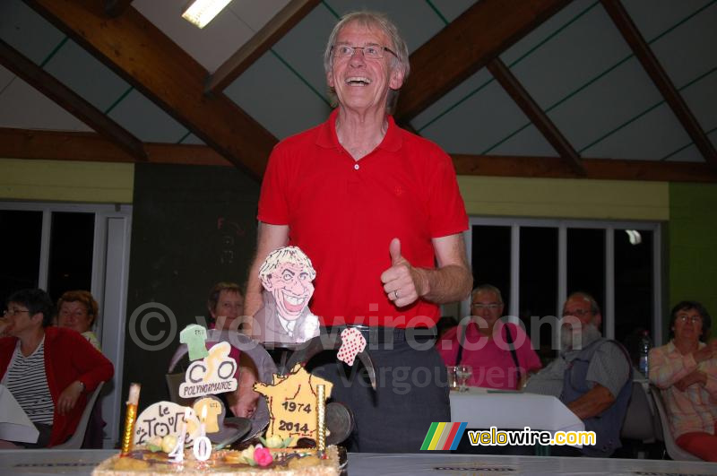 Daniel Mangeas with his cake