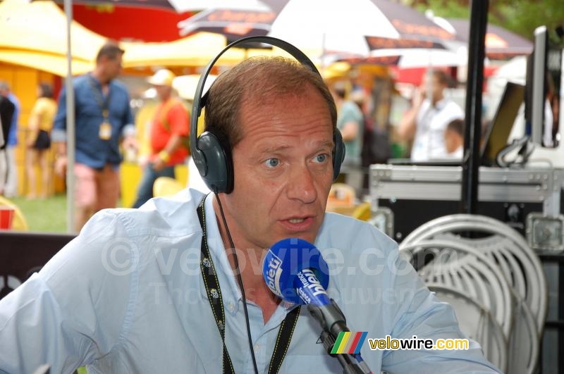 Christian Prudhomme being interviewed by France Bleu